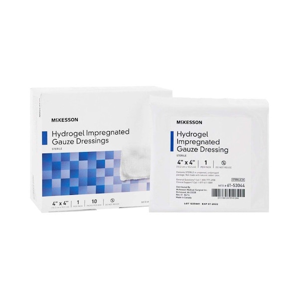 Mckesson Hydrogel Gauze Dressing, 4 x 4 Inch, 10PK 61-53044 - main